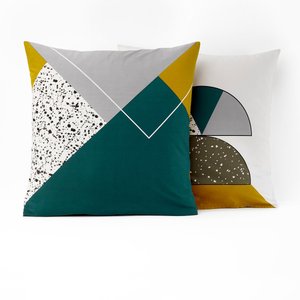 Hilda Geometric Spots 100% Cotton Pillowcase LA REDOUTE INTERIEURS image