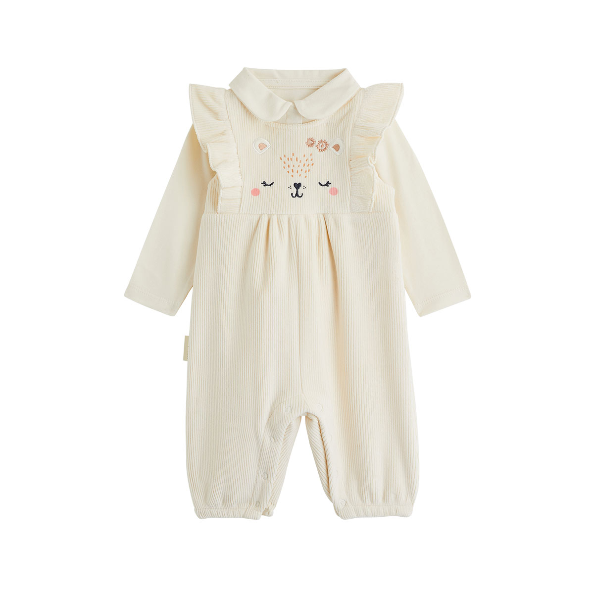 Ensemble salopette bébé en velours et t-shirt Neige, PETIT BEGUIN