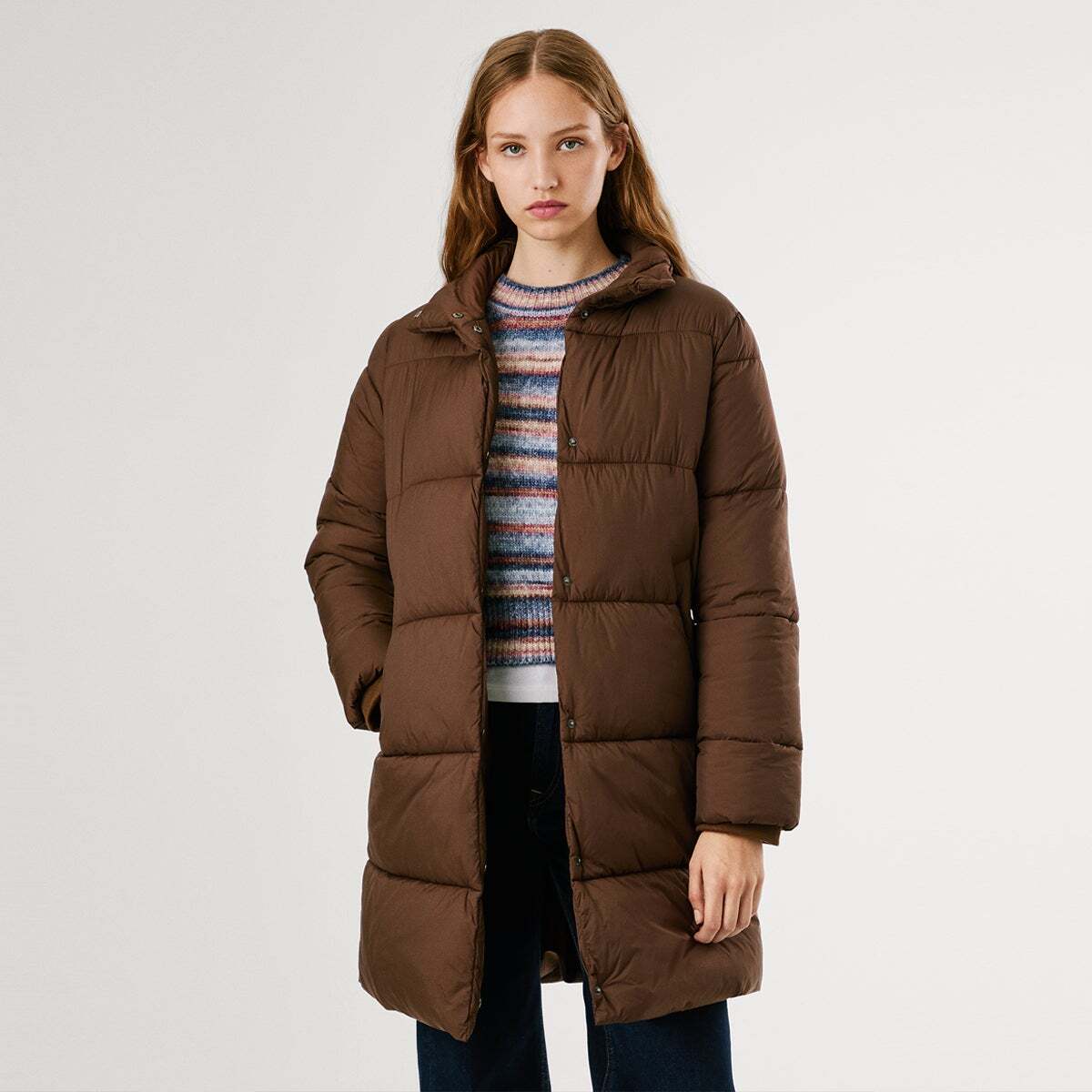Doudoune Longue En Tissu Matelassé, PEPE JEANS
