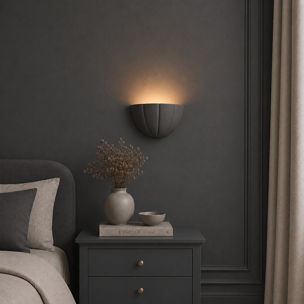Leo Scallop Flush Wall Light, SO'HOME