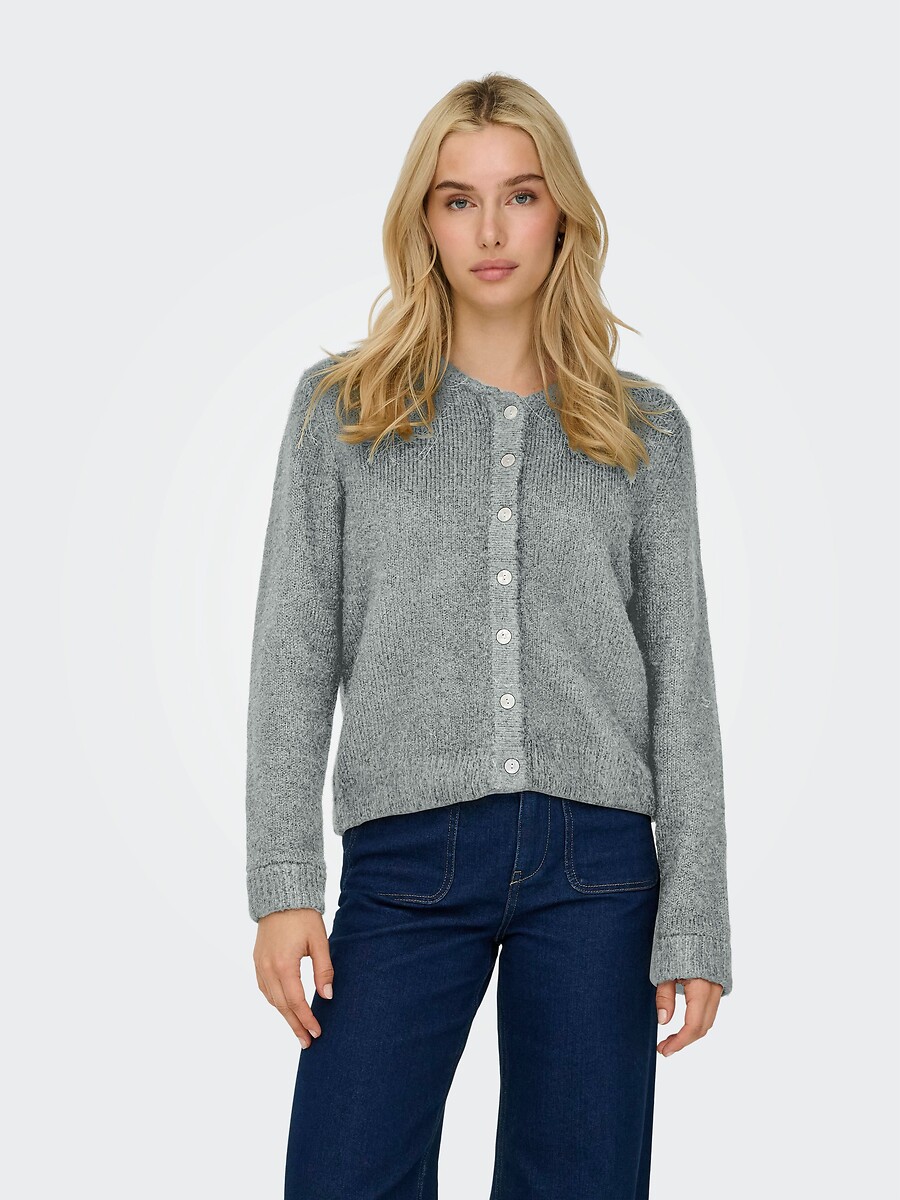 Gilet col rond boutonné, ONLY
