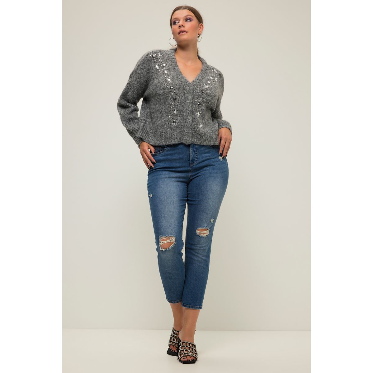 Jean mom taille lastique 5 poches bleu jean Studio Untold La