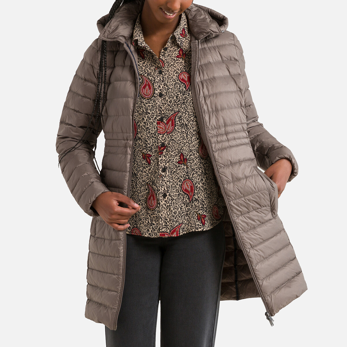 Vero Long Quilted Padded Jacket with Hood
