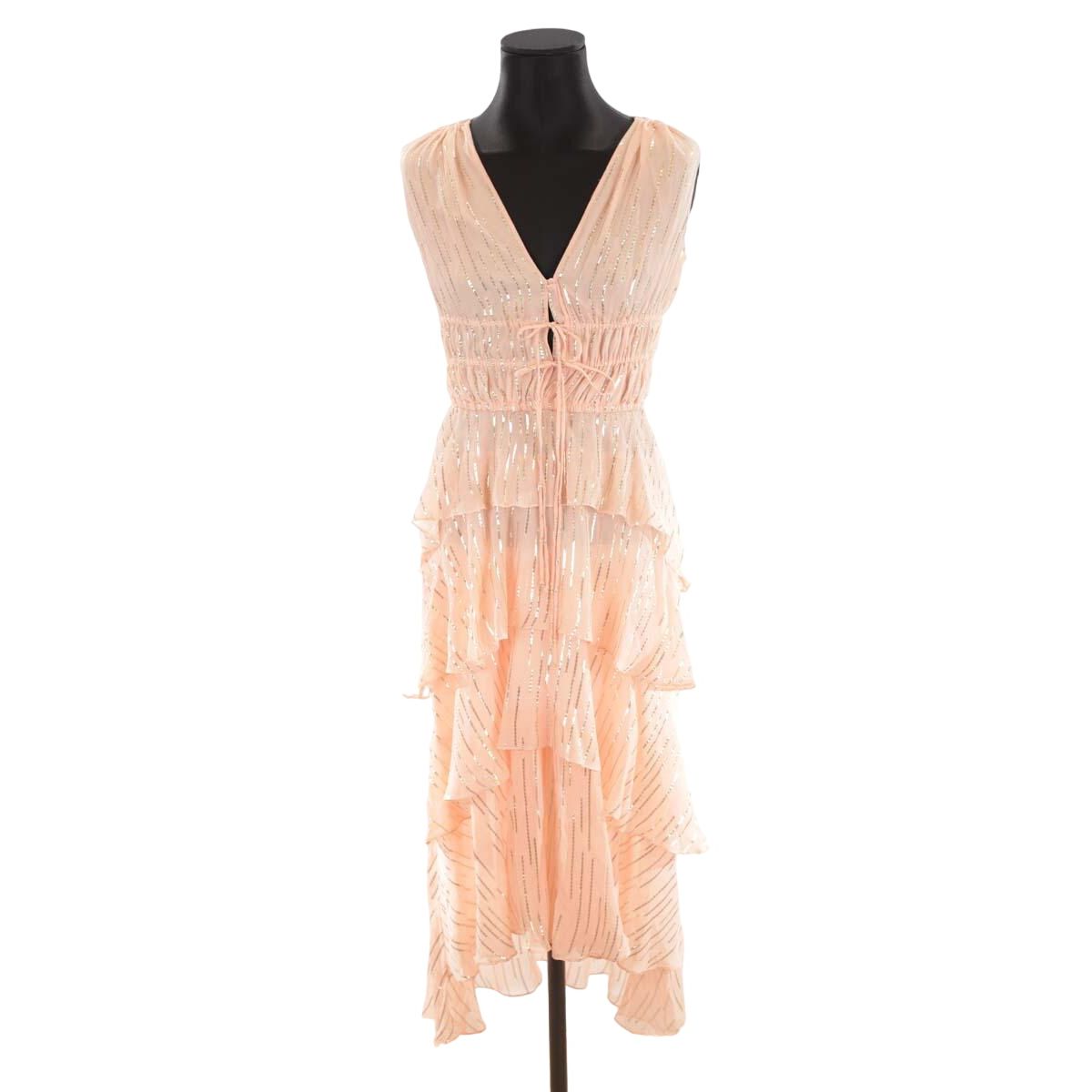 Robe en soie tr s bon tat rose Maje La Redoute