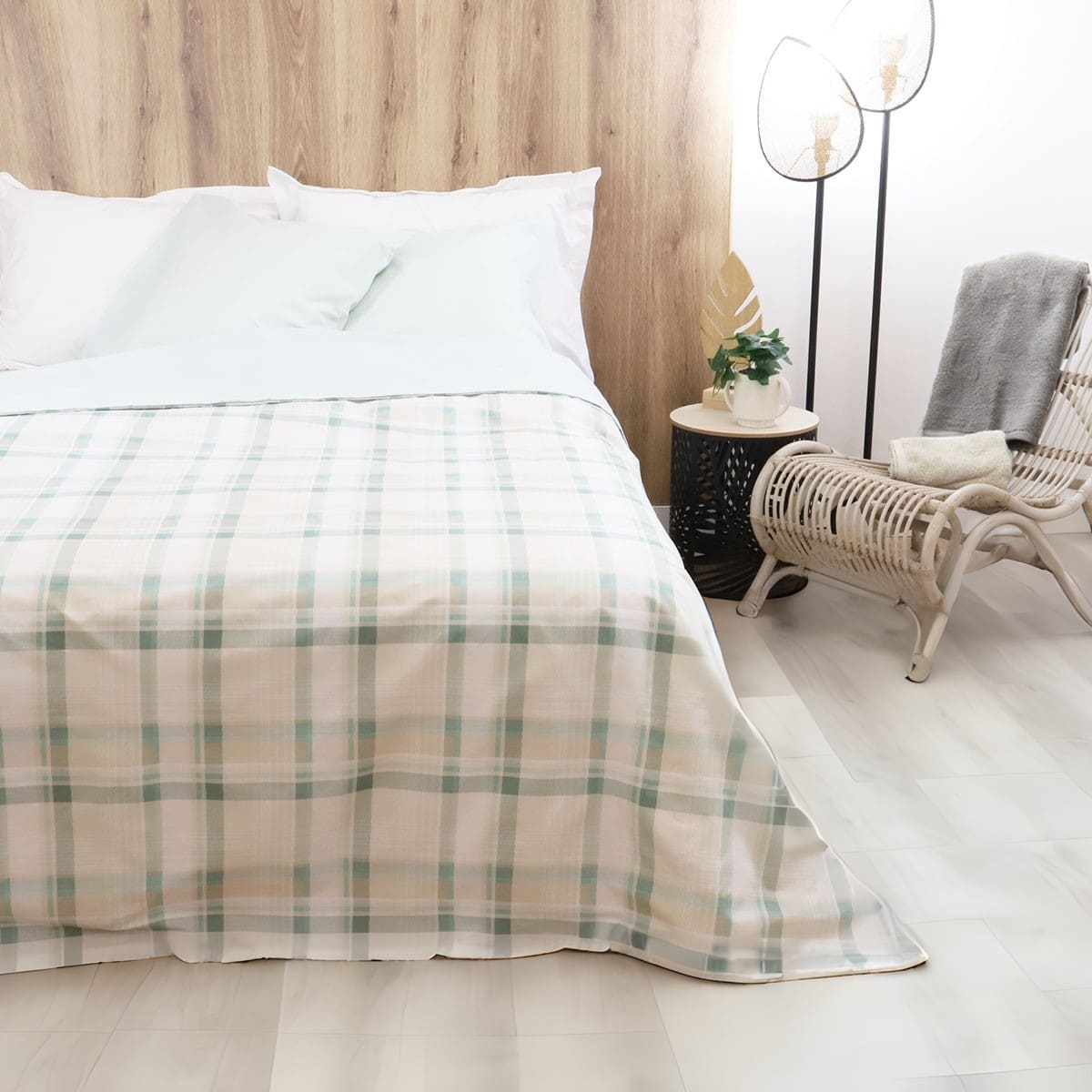 Parure housse de couette coton 120 gr DIAMENTE, LINANDELLE