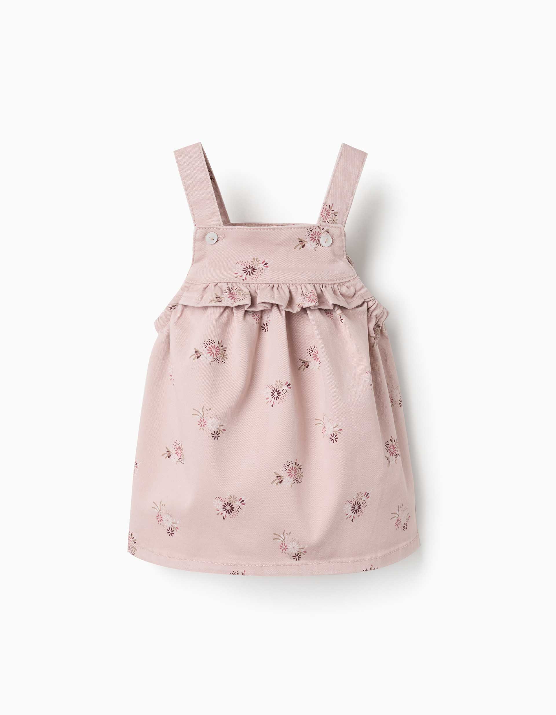 Robe chasuble en sergé avec imprimé fleuri, ZIPPY