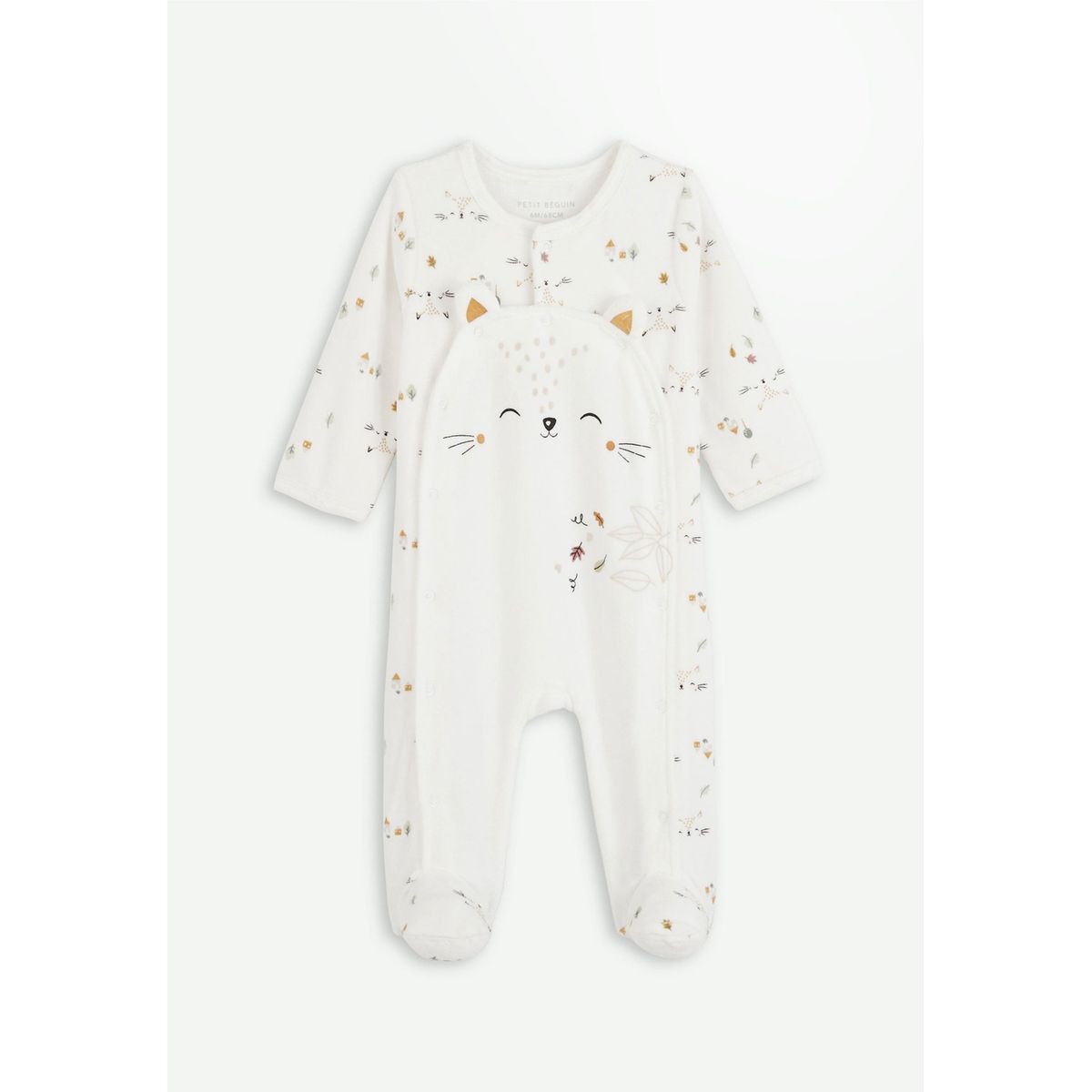 Petit Béguin - Pyjama bébé en Velours Nuage - Taille - 1 Mois