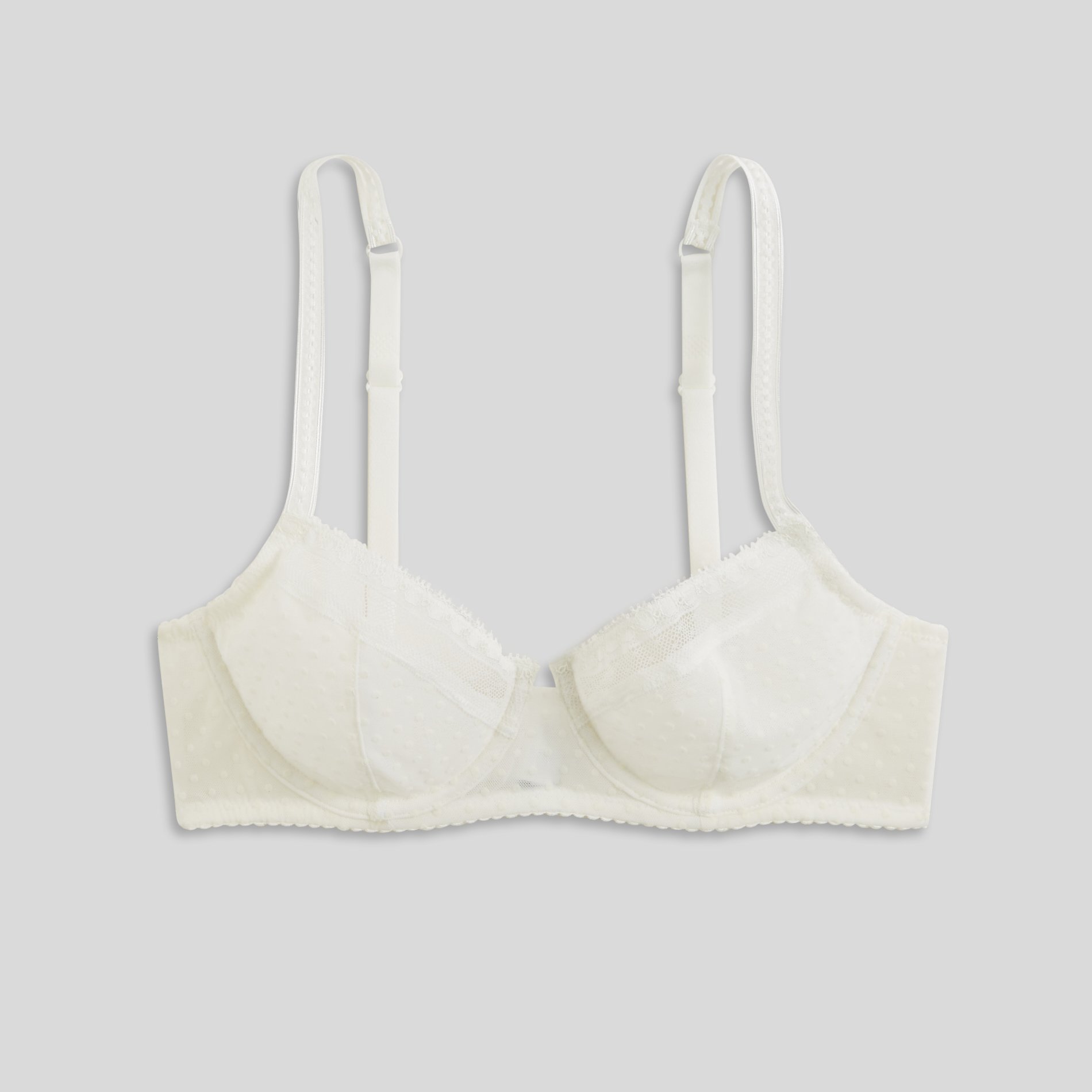 Soutien-gorge corbeille balconnet ADELE en tulle flocké, Oeko-Tex, MONOPRIX