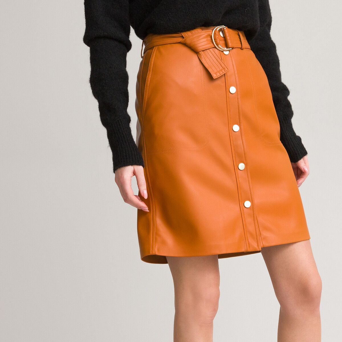 cotton on leather skirt