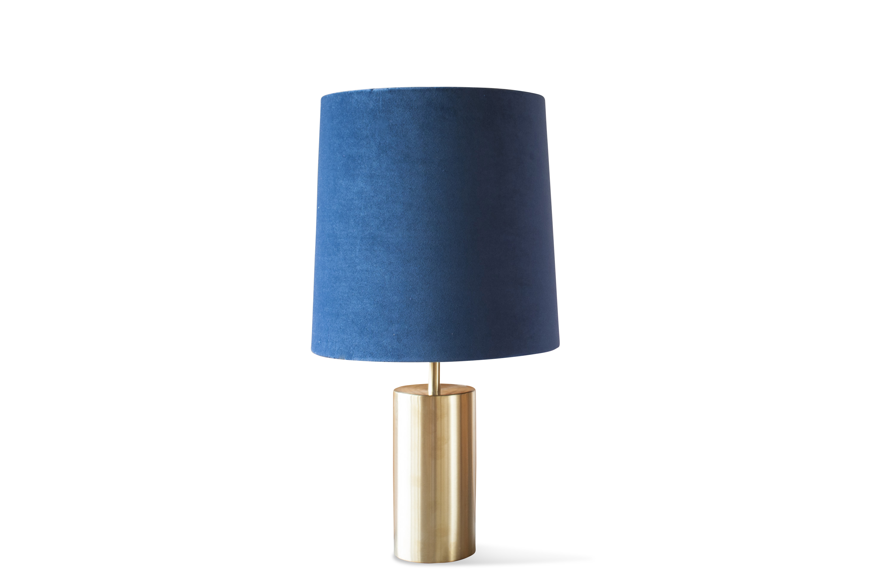Lampe et abat-jour en velours et laiton SARHITA, PRODUIT INTERIEUR BRUT