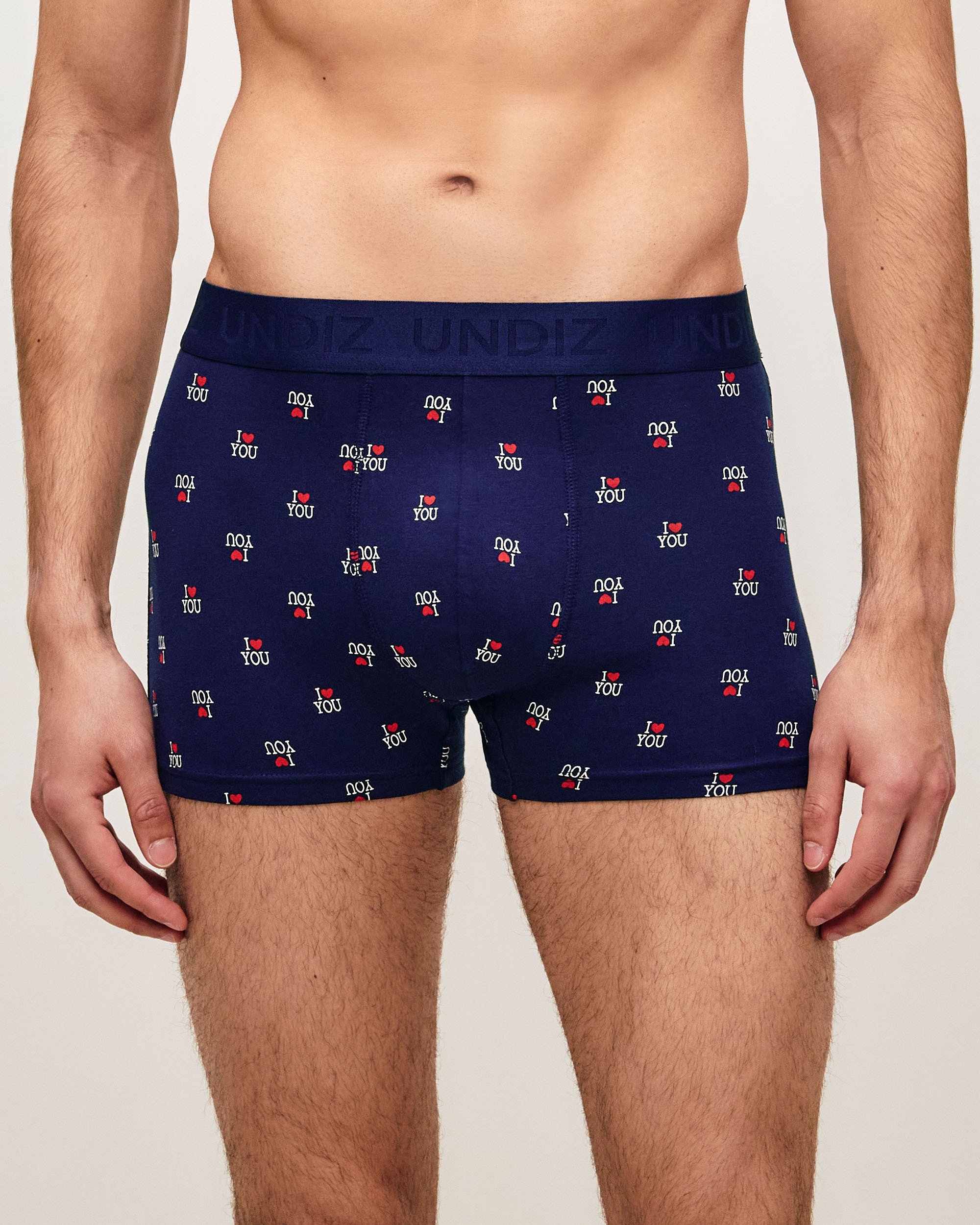 Boxer coton imprimé "I LOVE YOU REPEATIZ NAVYP, UNDIZ