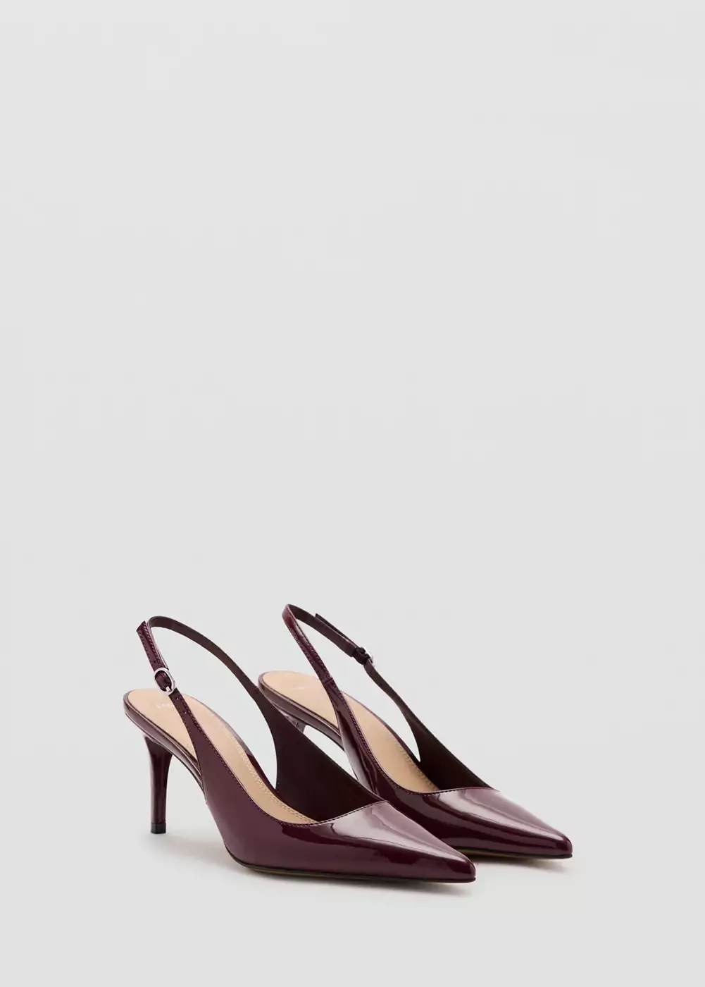 Chaussures à talons vernies bout pointu, MANGO