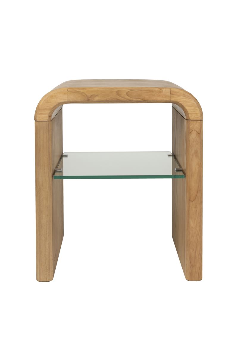 Table de chevet rectangulaire en bois, L., BRAVE, ZUIVER