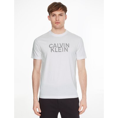 T-Shirt mit Logo-Schriftzug, 100% Baumwolle CALVIN KLEIN