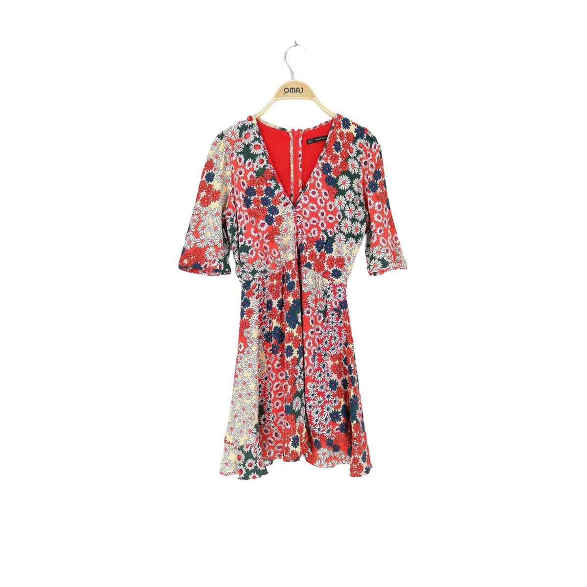 Zara robe courte rouge hot sale