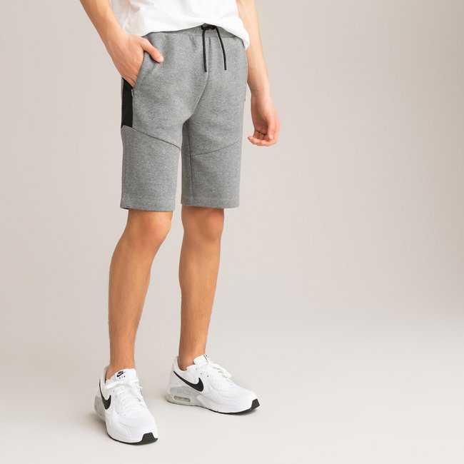Sports Bermuda Shorts in Cotton Mix, 10-18 Years, grey marl, LA REDOUTE COLLECTIONS