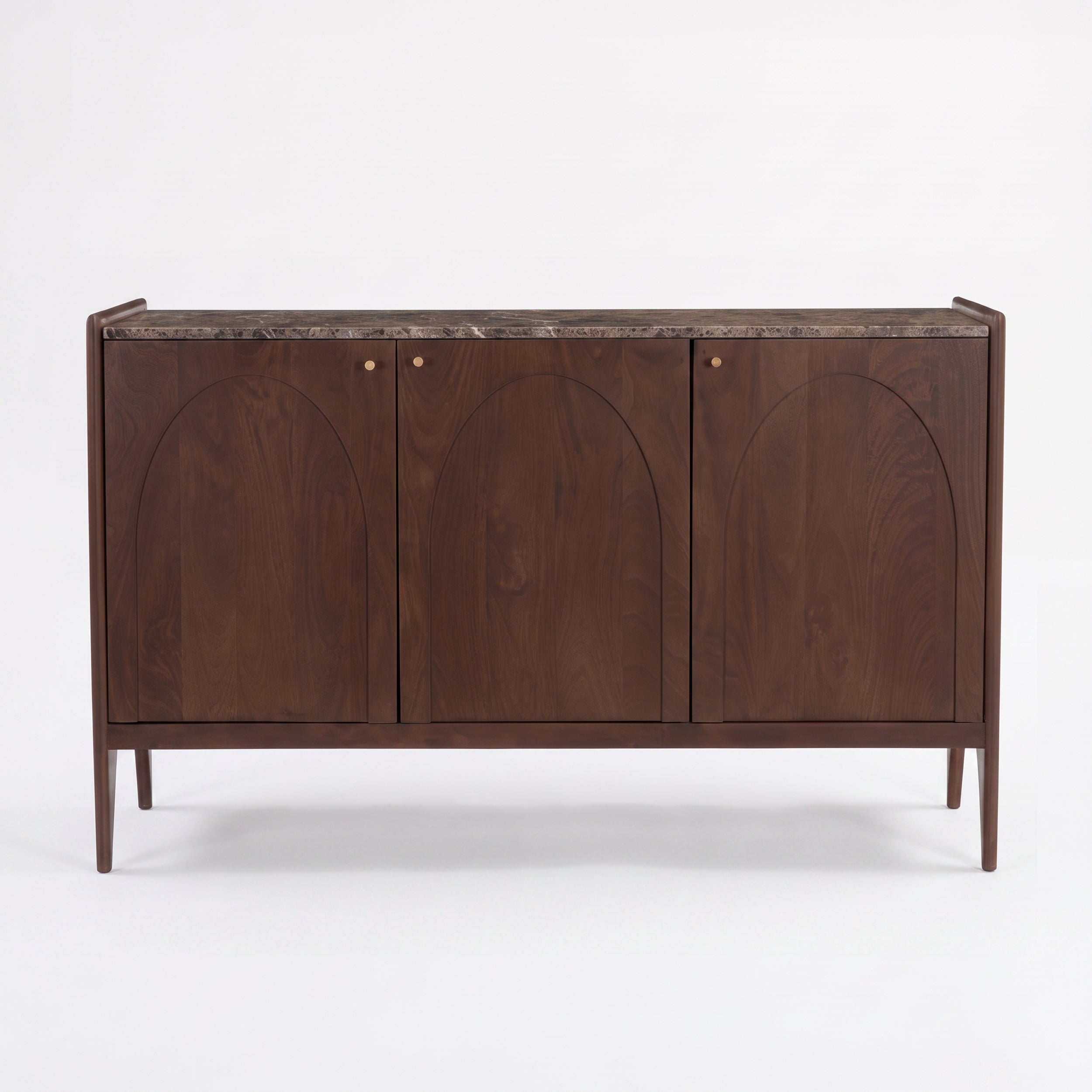 Buffet en bois de manguier et plateau en marbre - SANDRO, MAISON PAVANE