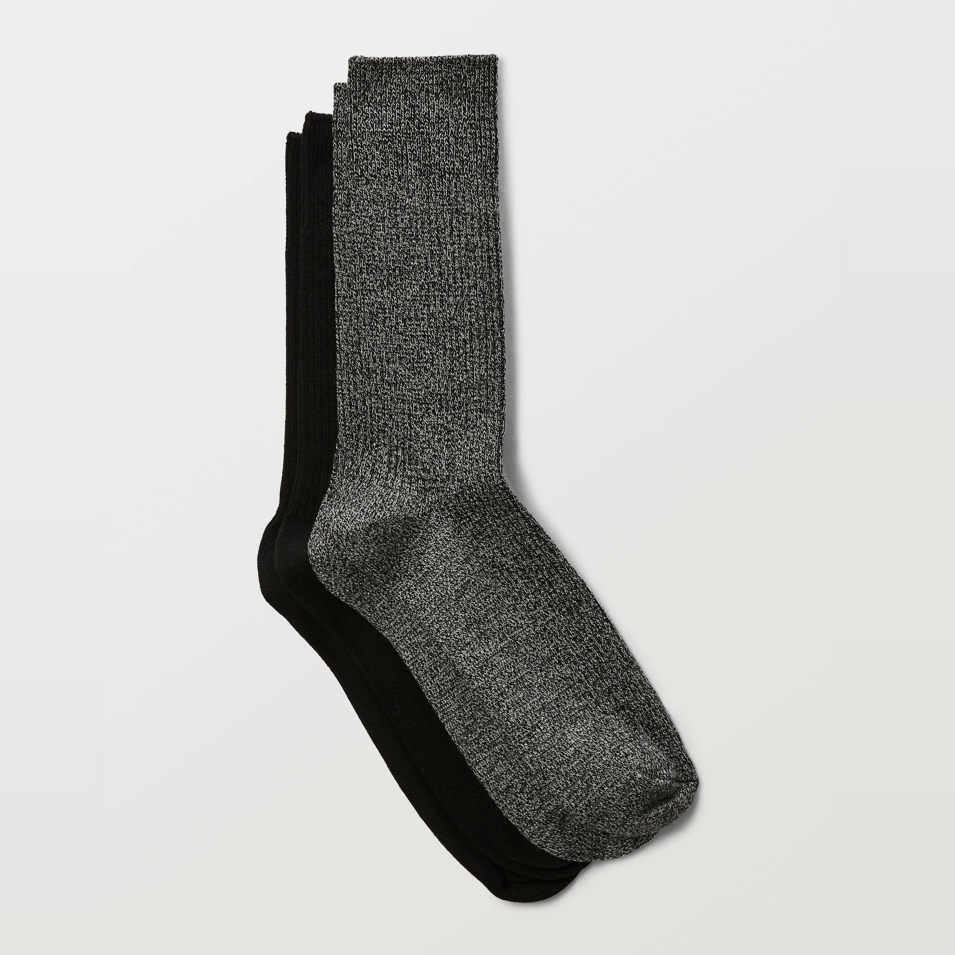 Lot de 2 chaussettes à côte en coton, MONOPRIX
