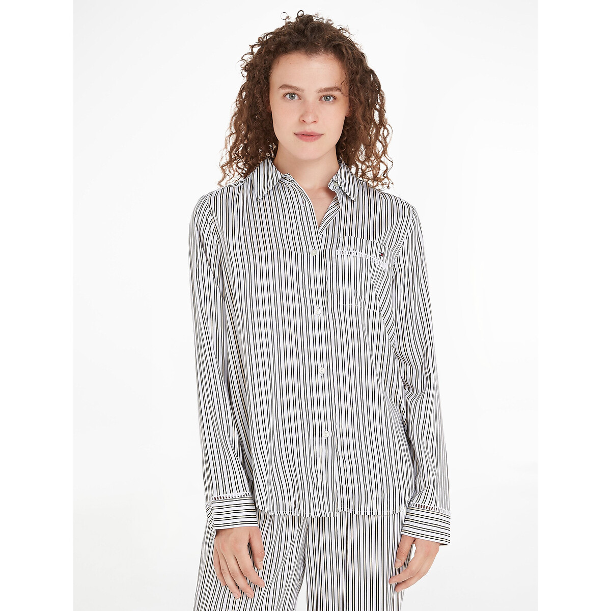 Striped Shirt Pyjama Top