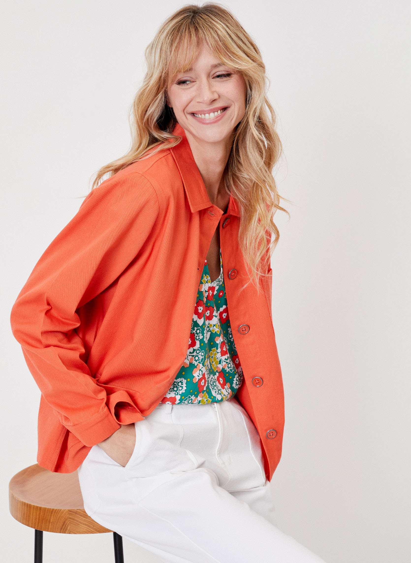 Veste coton uni droite LACKET, PRINCESSE NOMADE