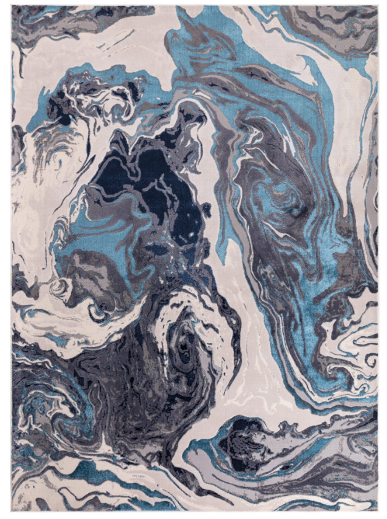 Tapis bleu moderne salon et chambre OCEAN, NOVATREND