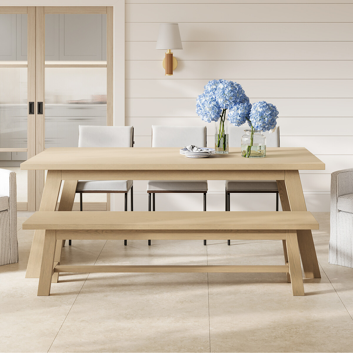 Paolo Oak Dining Bench (Seats 4), ÉDITÉ