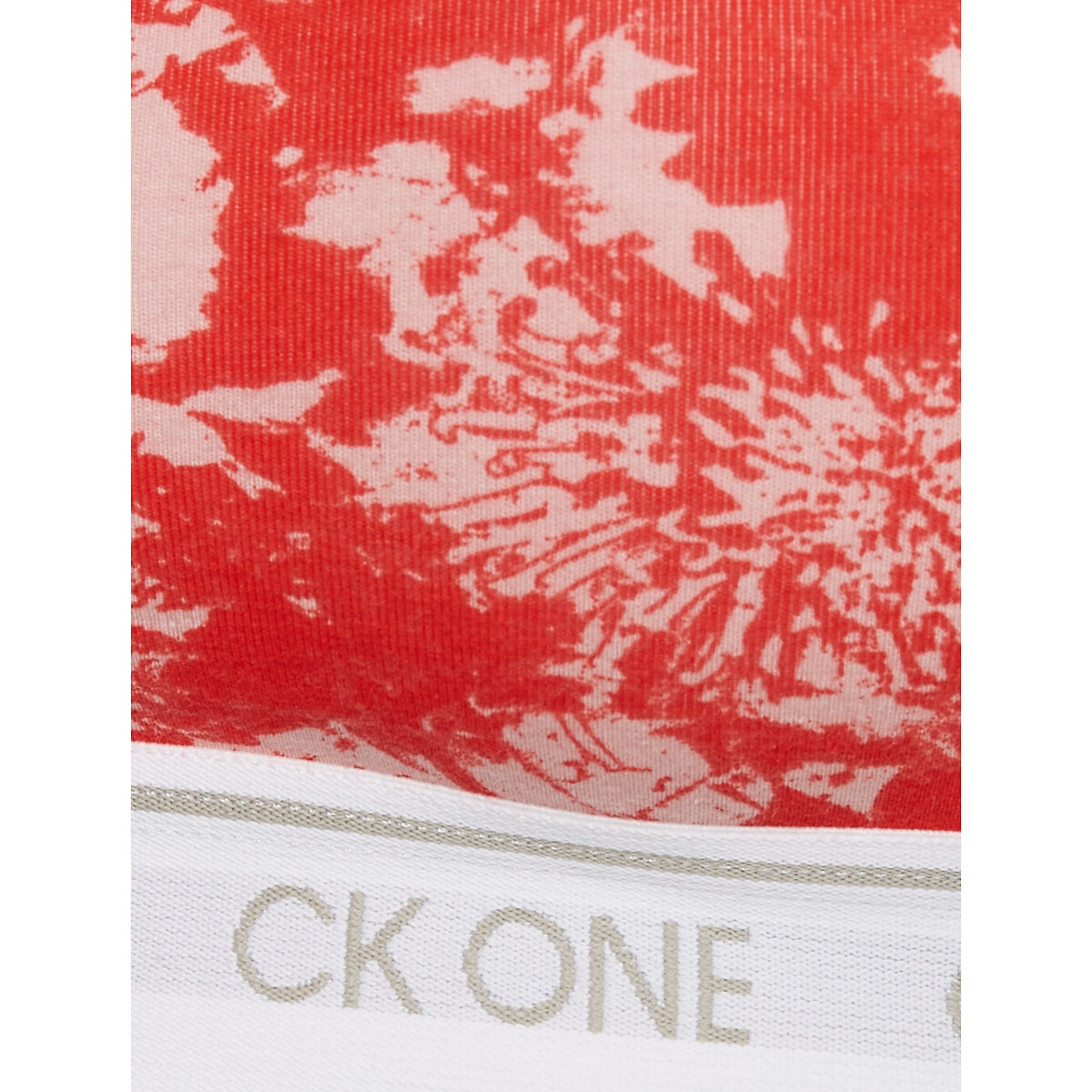 Calvin Klein CK One - Brassière triangulaire en coton motif léopard - Vert
