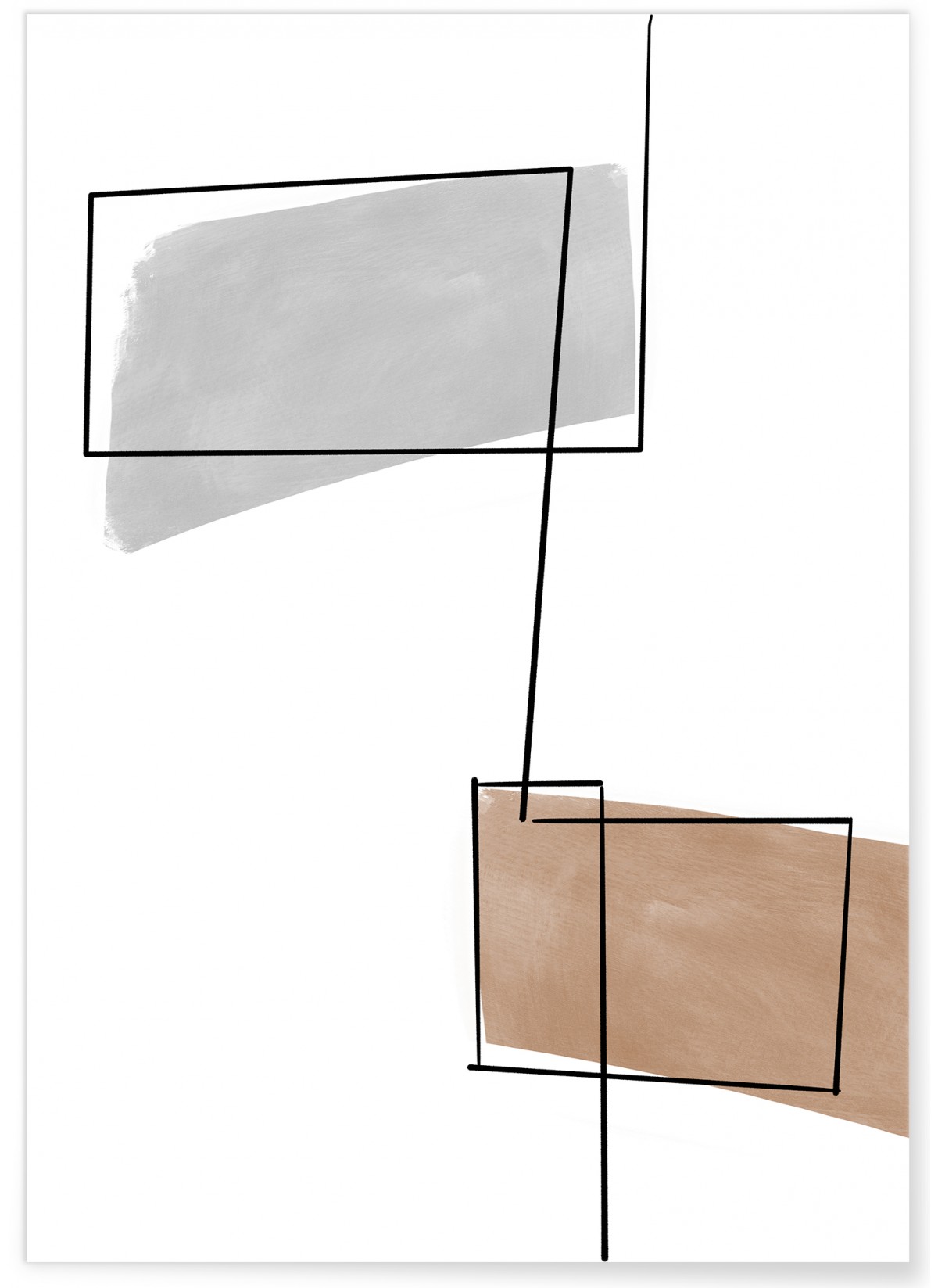Affiche Abstract Ligne Continue 1, L'AFFICHERIE