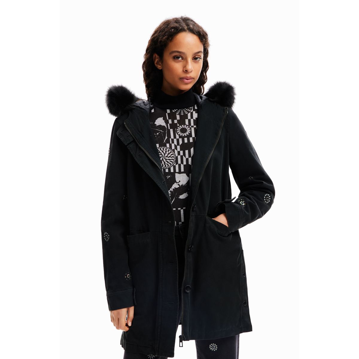 Manteau avec outlet grande capuche