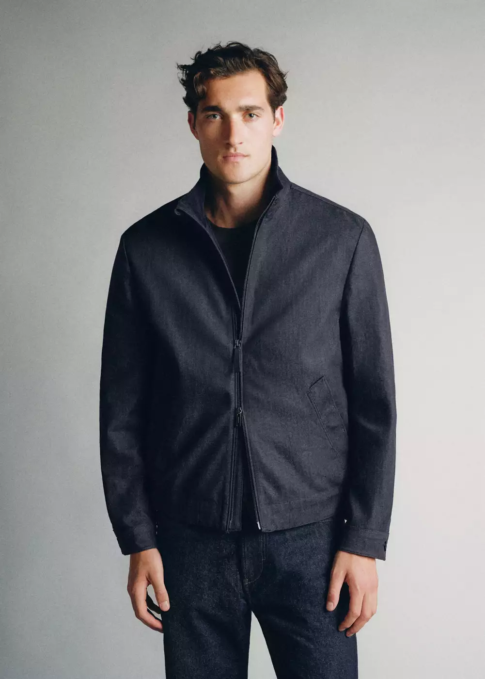 Veste en denim de coton, MANGO MAN