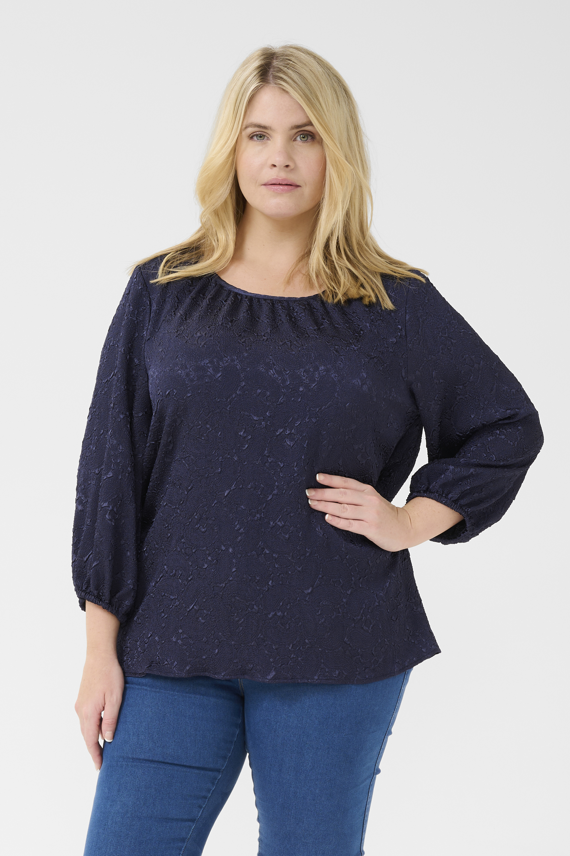Blouse with long sleeve, KAFFE CURVE