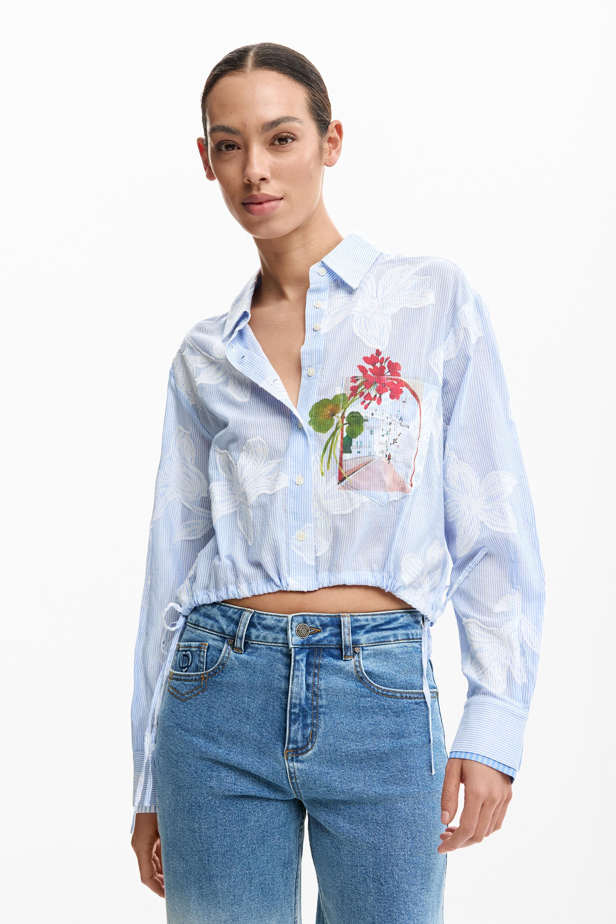 Chemise courte imprimée, DESIGUAL