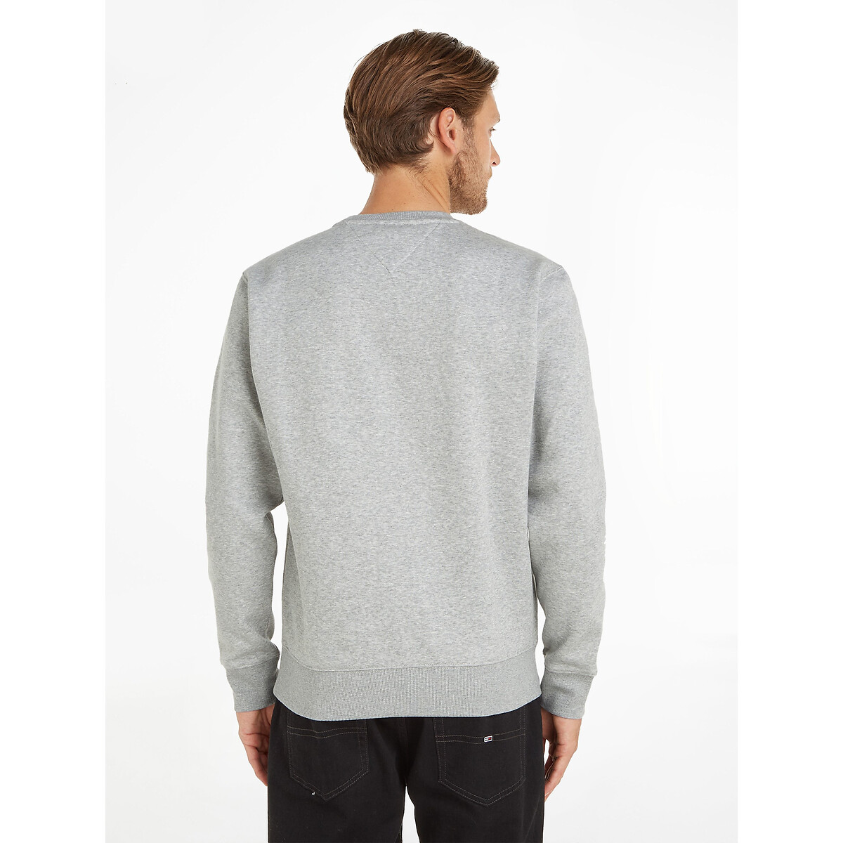grau Fleece-shirt, Tommy La ausschnitt | Jeans Redoute runder
