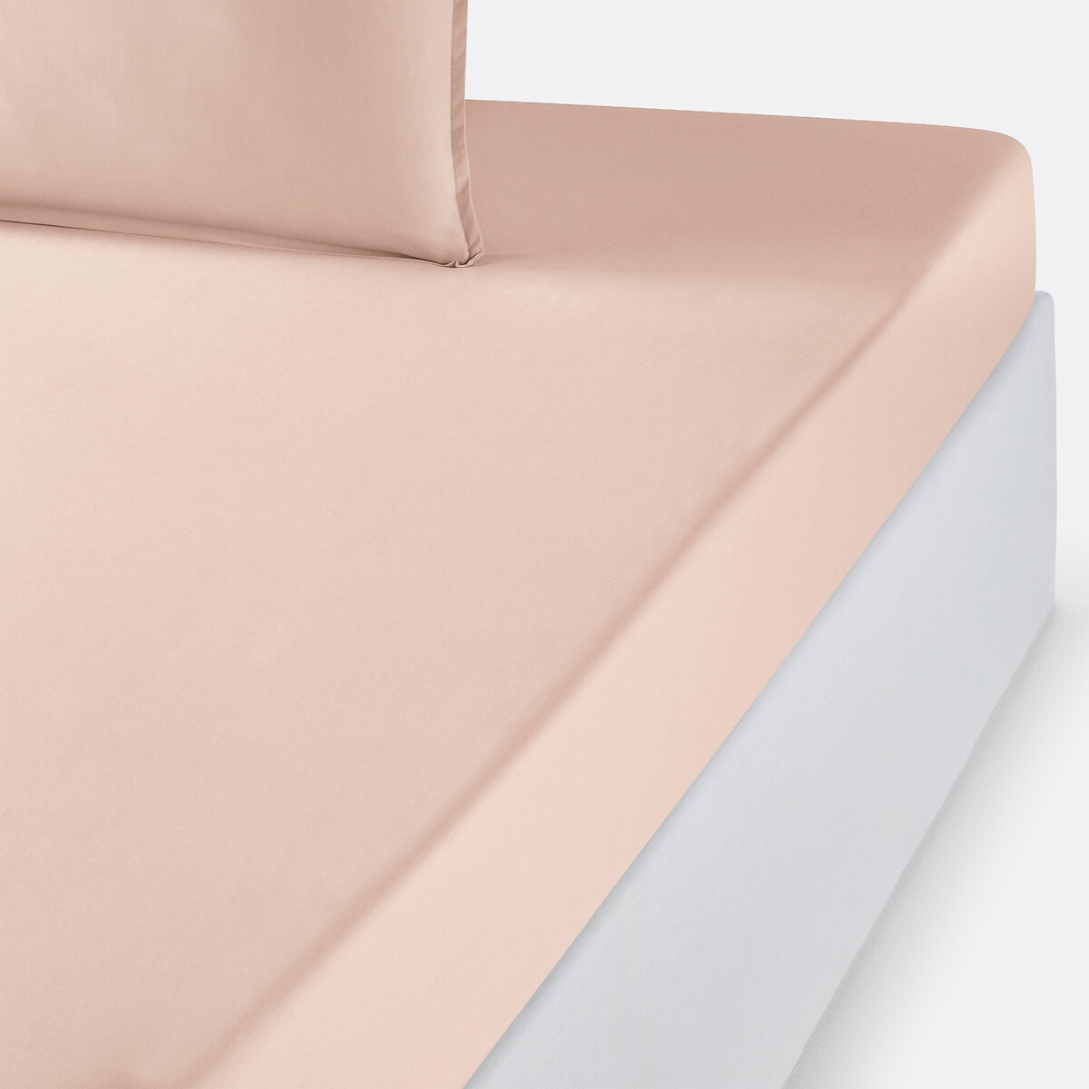 Plain Organic Cotton Percale Fitted Sheet, LA REDOUTE INTERIEURS