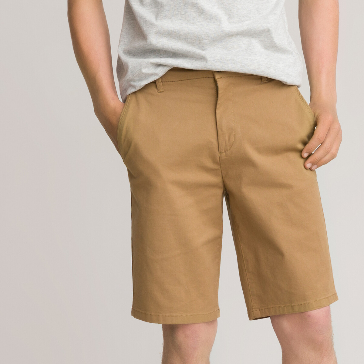 Cotton bermuda chino shorts 10 18 years La Redoute Collections