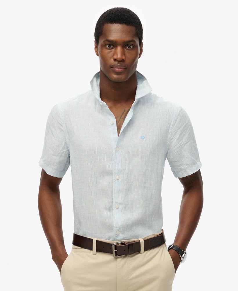 Chemise en lin Vacation brodée, SUPERDRY