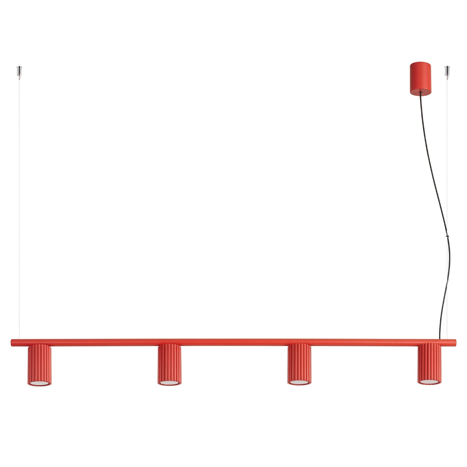 Lustre Aluminium Rouge GU10 4 Karbon, EDEN