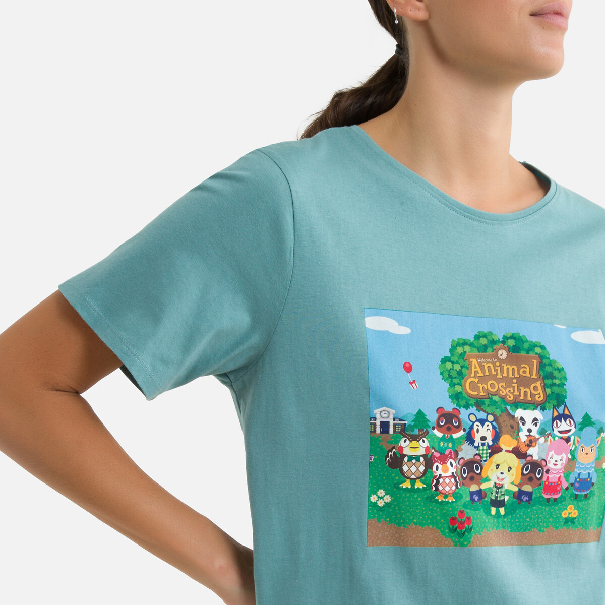 Nachthemd in katoen animal crossing 