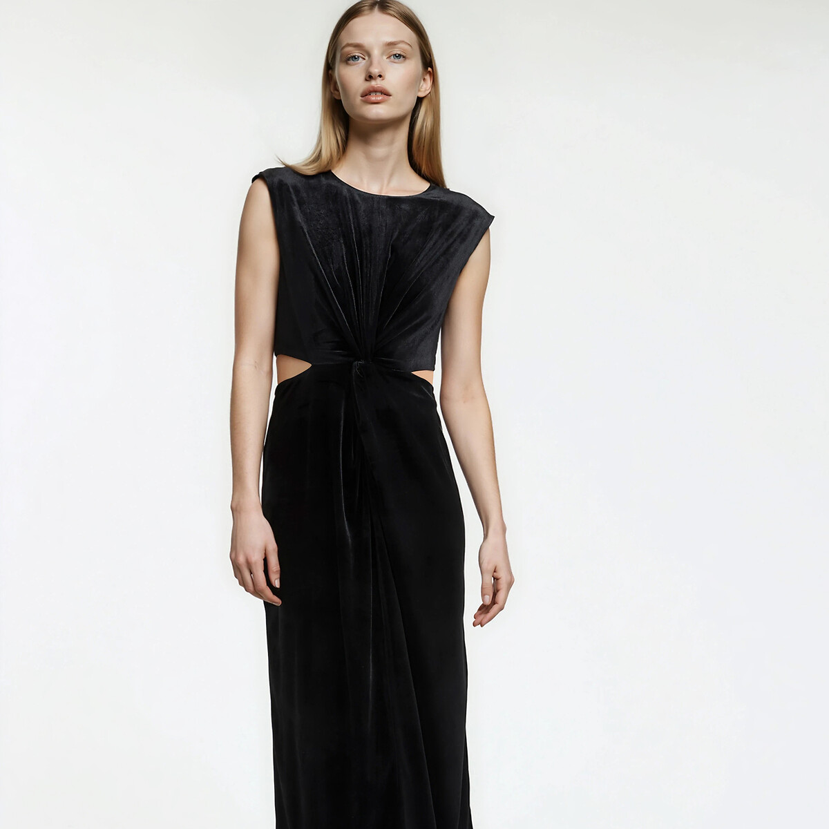 Shift Dress in Smooth Velour, LA REDOUTE COLLECTIONS