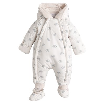 Hedgehog Print Hooded Snowsuit, 1 Month-2 Years LA REDOUTE COLLECTIONS