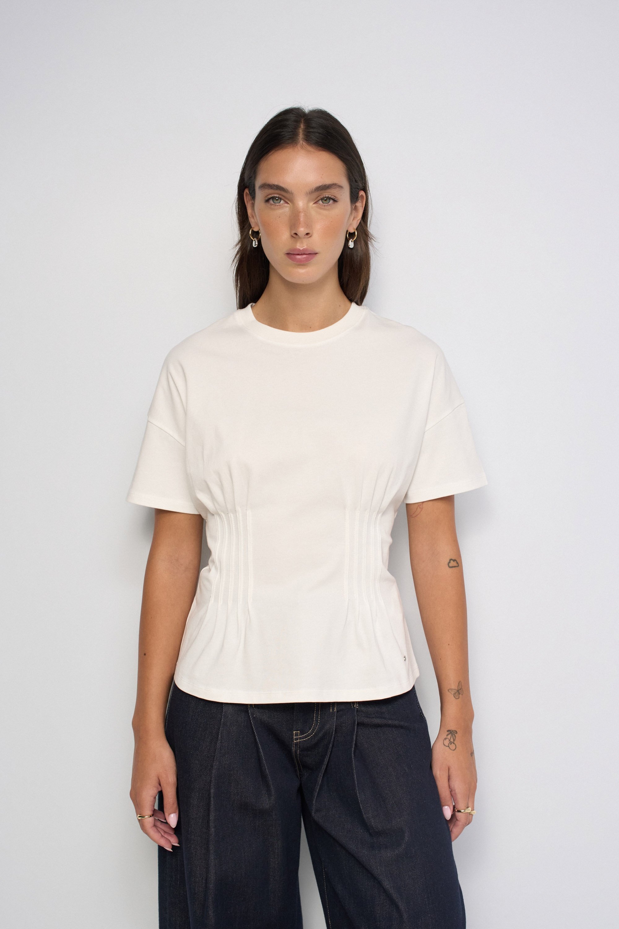 T-SHIRT À PLIS, SALSA JEANS