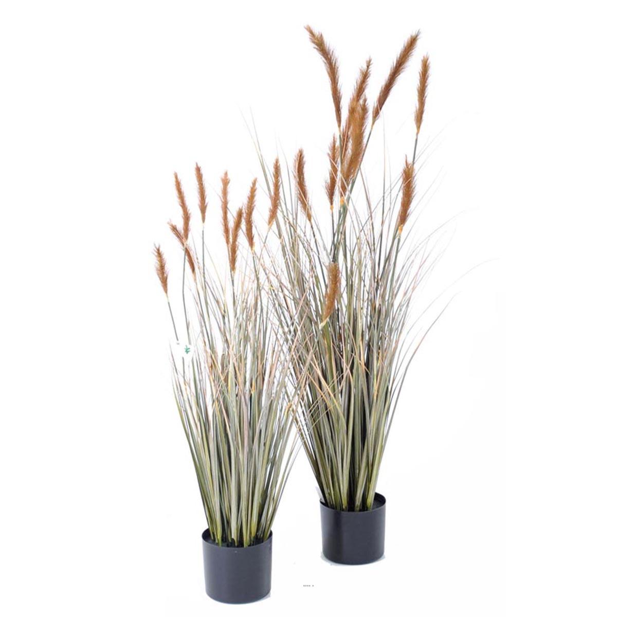 Graminée en pot factice plante d'eau, ARTIFICIELLES