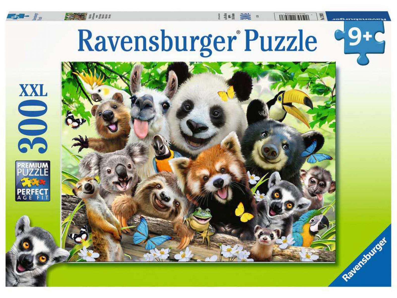 Puzzle 300 pièces XXL - Le selfie des animaux sauvages, RAVENSBURGER