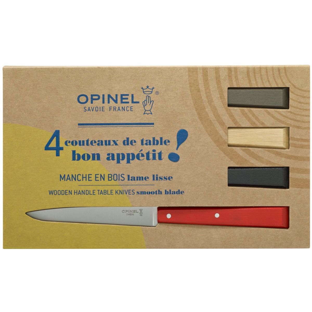 Set de couteaux bon appétit loft 4 couteaux de table coloris unique Opinel