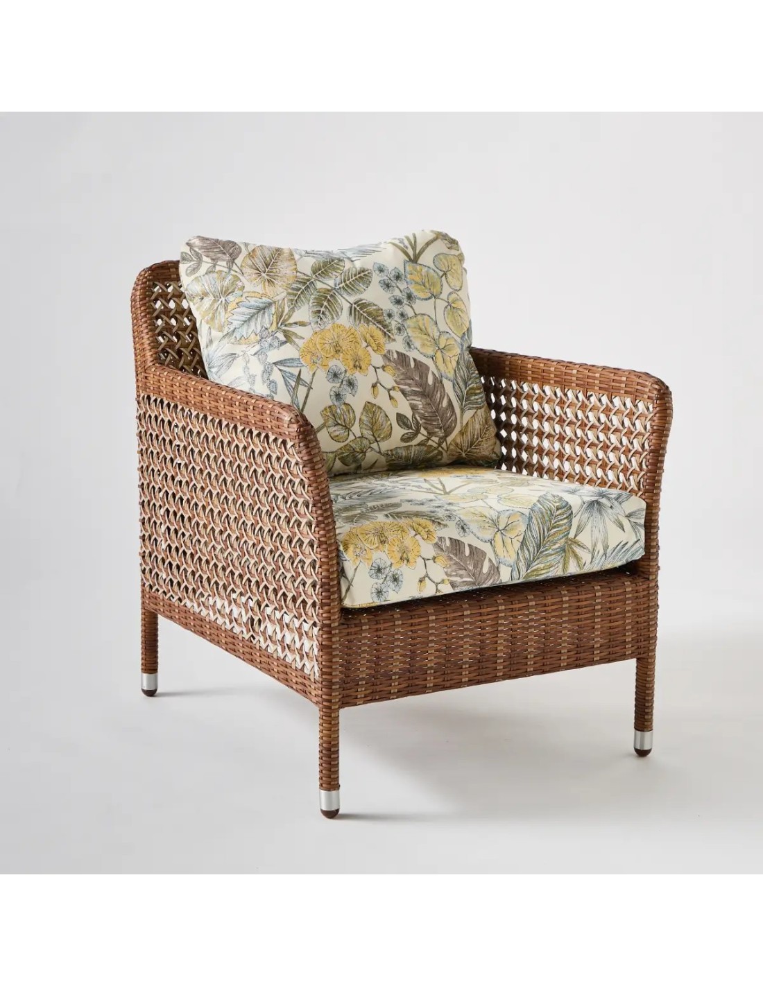 Fauteuil résine ANTIBES LATERITE bouquet yellow, KOK