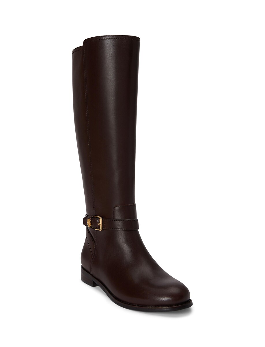 Lauren Ralph Lauren Botas planas de piel lisa BROOKE — photo 2