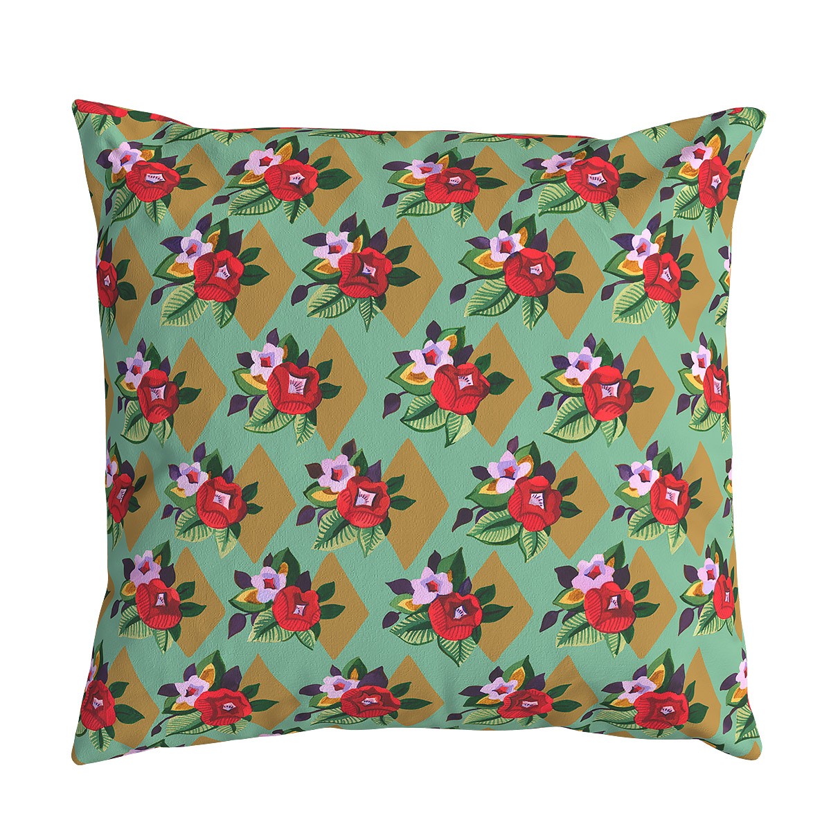 Housse de coussin en velours fleurie, SUZIE, VENT DE BOHÈME