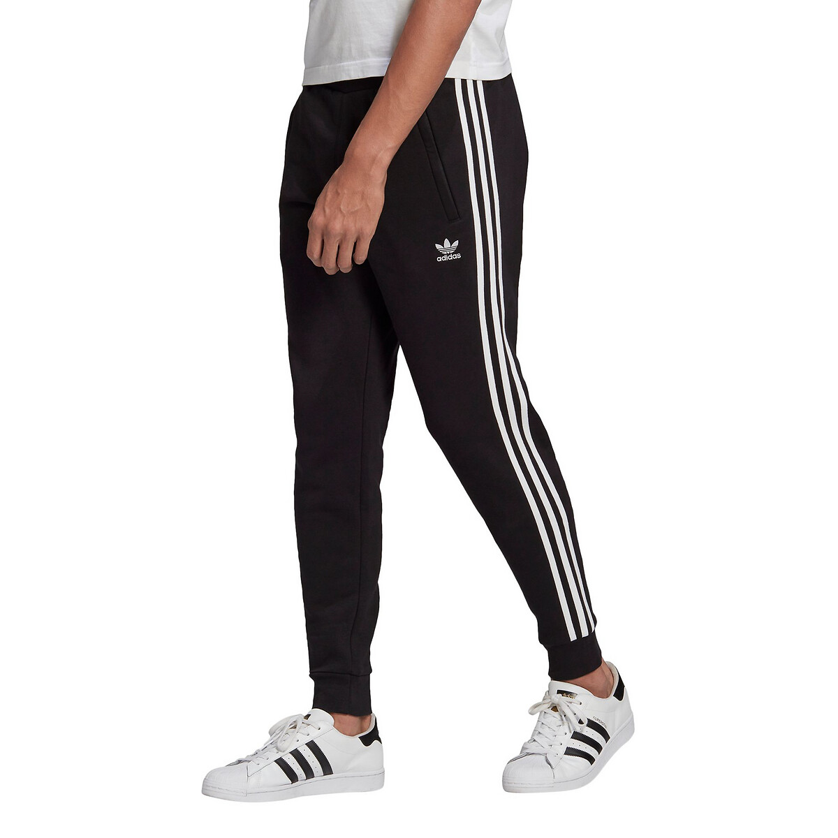 Zelfrespect Sada Potentieel Broek, klein trefoil logo 3 lijnen zwart Adidas Originals | La Redoute