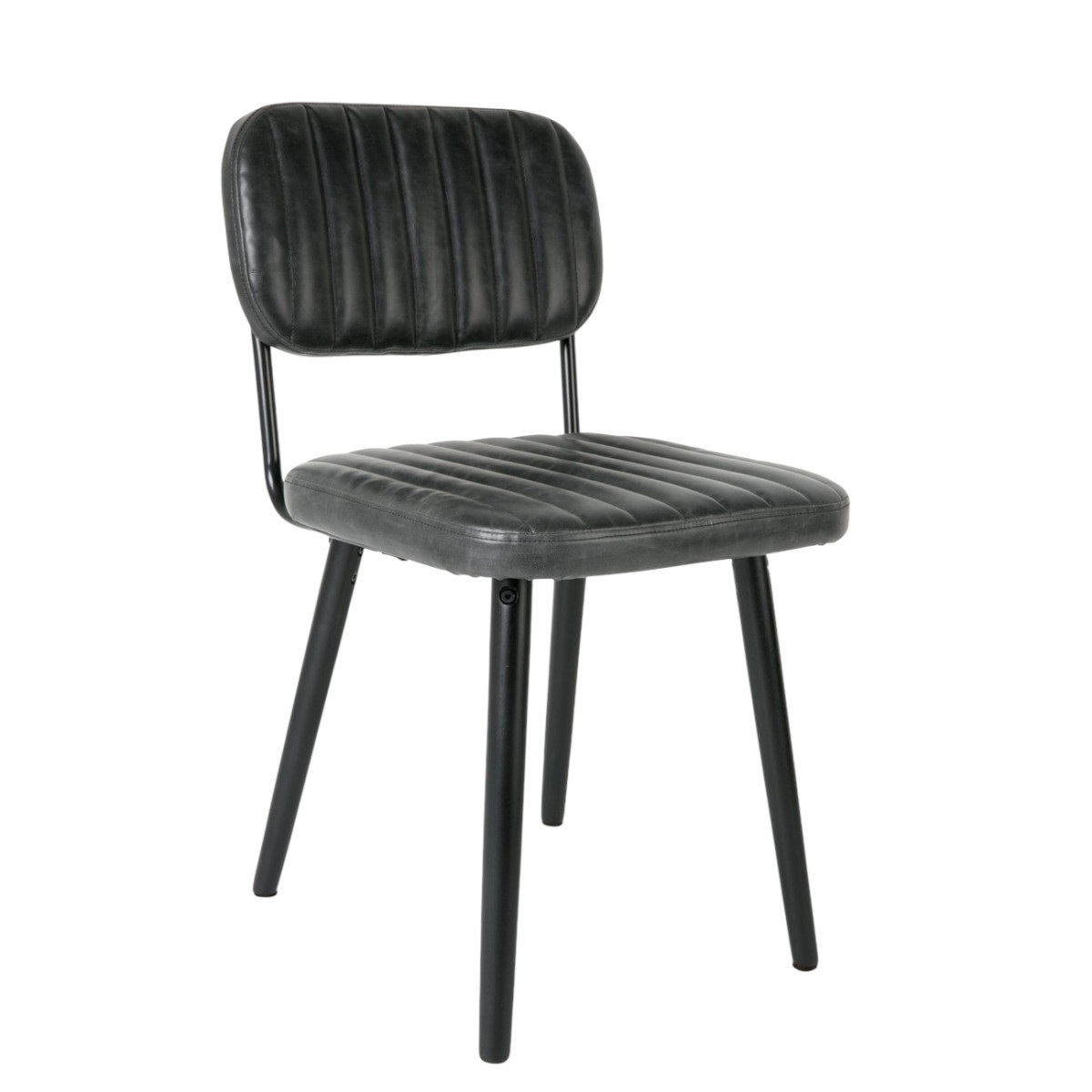 Chaise de repas en simili cuir vintage - JEKA, MATHI DESIGN