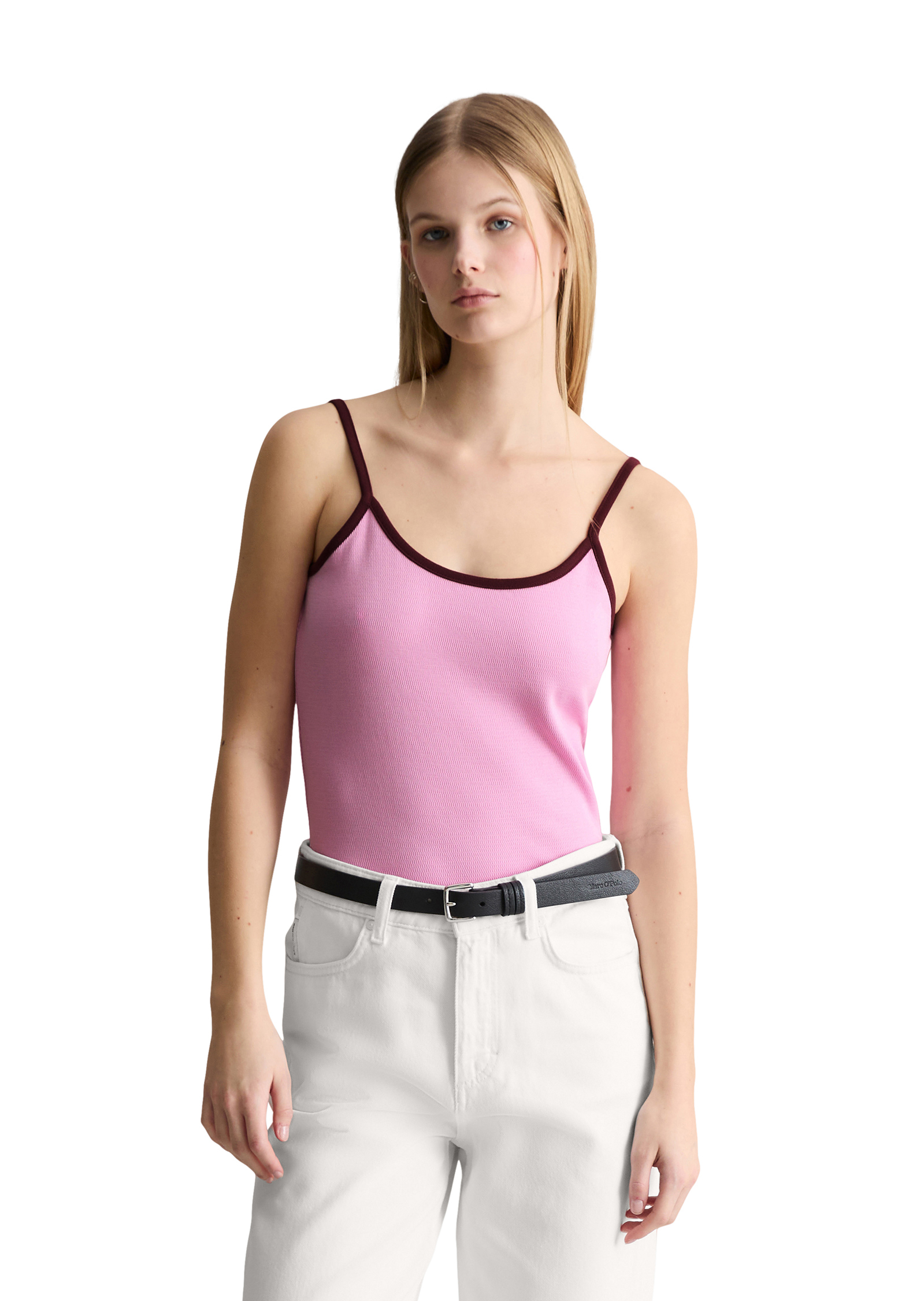 Top structuré slim en pur coton bio, MARC O’POLO DENIM